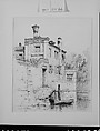 Rio San Biago, Venice, Andrew Fisher Bunner (1841–1897), Black ink and graphite traces on off-white wove paper, American