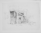 Sheet of a Ruined Shed, Germany, Andrew Fisher Bunner (1841–1897), Black ink on off-white wove paper, American