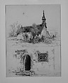 Two Sketches of Rothenburg, Germany, Andrew Fisher Bunner (1841–1897), Black ink on off-white wove paper, American