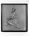 Seated Woman with Birds, J. Carroll Beckwith (American, Hannibal, Missouri 1852–1917 New York), Colored chalks and pastel on grey wove paper, American