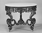 Center Table, Rosewood, ash (secondary wood), marble