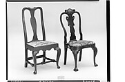 Side Chair, Painted maple, pine; crewel wool, linen, American