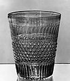 Tumbler, Blown molded lead glass, American