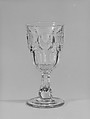 Wine Glass, Pressed glass, American