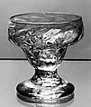 Saltcellar, Blown pattern-molded lead glass, American or British