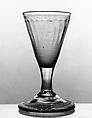 Wine Glass, Blown pattern-molded glass, American or British