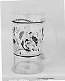 Mug, Non-lead glass with enamel decoration