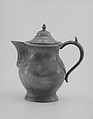 Covered Pitcher, Timothy Sage  American, Pewter, American