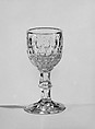 Cordial Glass, Bakewell, Pears and Company  American, Pressed glass, American