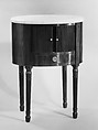 Nightstand, Mahogany, marble with white pine, yellow poplar, American
