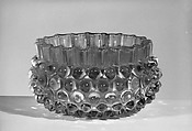 Hobnail Finger Bowl, Hobbs, Brockunier and Company  American, Pressed colorless and opaque cranberry glass, American