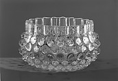 Hobnail Finger Bowl, Hobbs, Brockunier and Company  American, Pressed colorless and cranberry glass, American