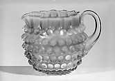 Hobnail Pitcher, Hobbs, Brockunier and Company  American, Pressed cranberry, opalescent and colorless glass, American