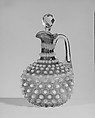 Hobnail Cruet, Hobbs, Brockunier and Company  American, Pressed cranberry, opalescent and colorless glass, American