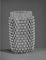 Hobnail celery vase, Hobbs, Brockunier and Company  American, Pressed colorless and opalescent glass, American
