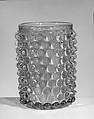 Tumbler, Hobbs, Brockunier and Company  American, Pressed colorless and opaque cranberry glass, American