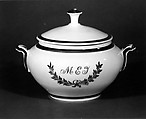 Sugar Bowl, Tucker Factory (1826–1838), Porcelain, American