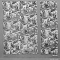 Pair of Curtains, Cotton and linen, printed