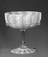 Filigree Champagne Glass, Blown glass, British, possibly