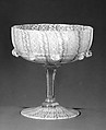 Filigree Champagne Glass, Blown glass, British, possibly
