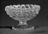 Footed Dish, Richards and Hartley Flint Glass Co. American, Pressed colorless and opalescent glass, American