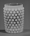 Tumbler, Hobbs, Brockunier and Company  American, Pressed canberry, opalescent and opaque white glass, American