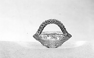 Miniature Basket, Lacy pressed glass