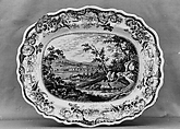 Platter, James and Ralph Clews  British, Earthenware, transfer-printed, British (American market)