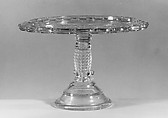 Cake Plate, Adams and Company  American, Pressed yellow glass, American