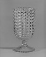 Celery Vase, Richards and Hartley Flint Glass Co.  American, Pressed yellow glass, American