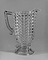 Water Pitcher, Adams and Company  American, Pressed yellow glass, American