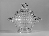 Covered Butter Dish, Adams and Company  American, Pressed yellow glass, American