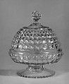 Covered Butter Dish, Richards and Hartley Flint Glass Co.  American, Pressed yellow glass, American