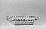 Relish Dish, Adams and Company American, Pressed yellow glass, American