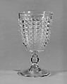 Goblet, Adams and Company American, Pressed yellow glass, American