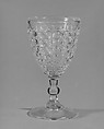 Wine Glass, Adams and Company  American, Pressed yellow glass, American