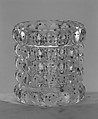 Toothpick Holder, Richards and Hartley Flint Glass Co.  American, Pressed yellow glass, American