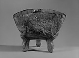Bowl, Pressed purple marble glass