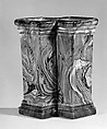 Vase, Pressed purple marble glass