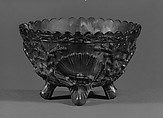 Bowl, Pressed purple marble glass