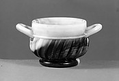 Cup, Challinor, Taylor and Company American, Pressed purple marble glass, American