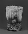 Vase, Challinor, Taylor and Company American, Pressed purple marble glass, American