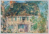 The Brush House, Childe Hassam (American, Dorchester, Massachusetts 1859–1935 East Hampton, New York), Watercolor and graphite on off-white wove paper, American