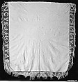 Embroidered whitework coverlet, Ann (Nancy) Elliott Grigg American, Cotton embroidered with cotton thread, American