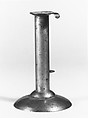 Candlestick, United Society of Believers in Christ’s Second Appearing (“Shakers”)  American, Tin, American, Shaker