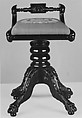 Piano stool, Mahogany with ash, American