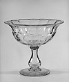 Compote, Blown lead glass, American