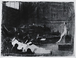 Life Study Class, John Singer Sargent (American, Florence 1856–1925 London), Charcoal on off-white laid paper, American