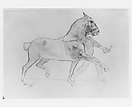 Man Leading Horse, John Singer Sargent (American, Florence 1856–1925 London), Graphite on off-white wove paper, American