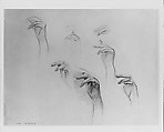 Left Hand for "Fumée d'Ambre Gris", John Singer Sargent (American, Florence 1856–1925 London), Graphite on off-white wove paper, American